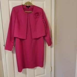 Plus size bright pink suit/dress